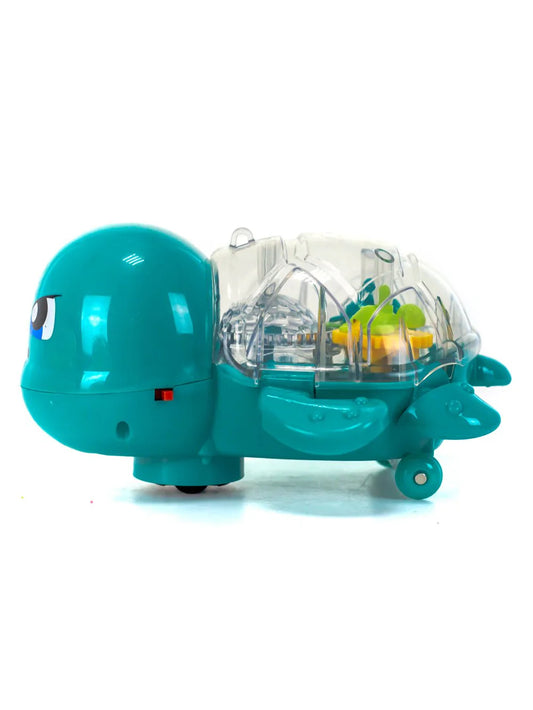 Cute turtle toy with a soft, green shell and friendly face, perfect for children or as a plush stuffed animal.