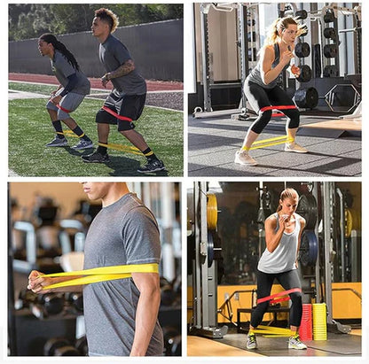 Black exercise resistance belt from My Store with adjustable straps for strength training and resistance exercises.