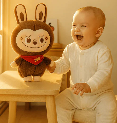 Soft, adorable Labubu bunny plush toy from My Store, featuring a cute, cuddly design and fluffy white fur.