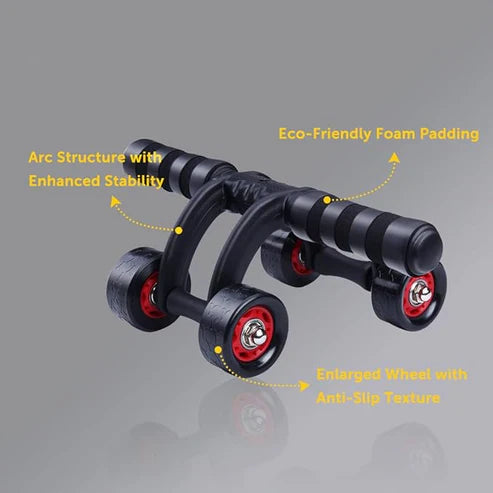 Two-wheel hand pusher from LORDEX FITNESS, used for outdoor pushing and exercising, with sturdy handles and metal wheels.