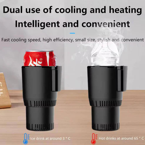 My Store Smart Car Cup Warmer in black, compact design for keeping beverages warm while driving